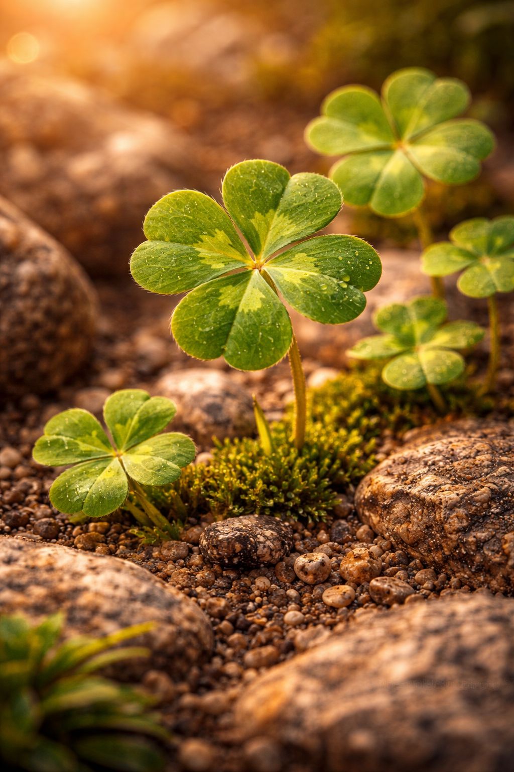 Hình nền cỏ 4 lá là biểu tượng của may mắn mang mệnh Mộc