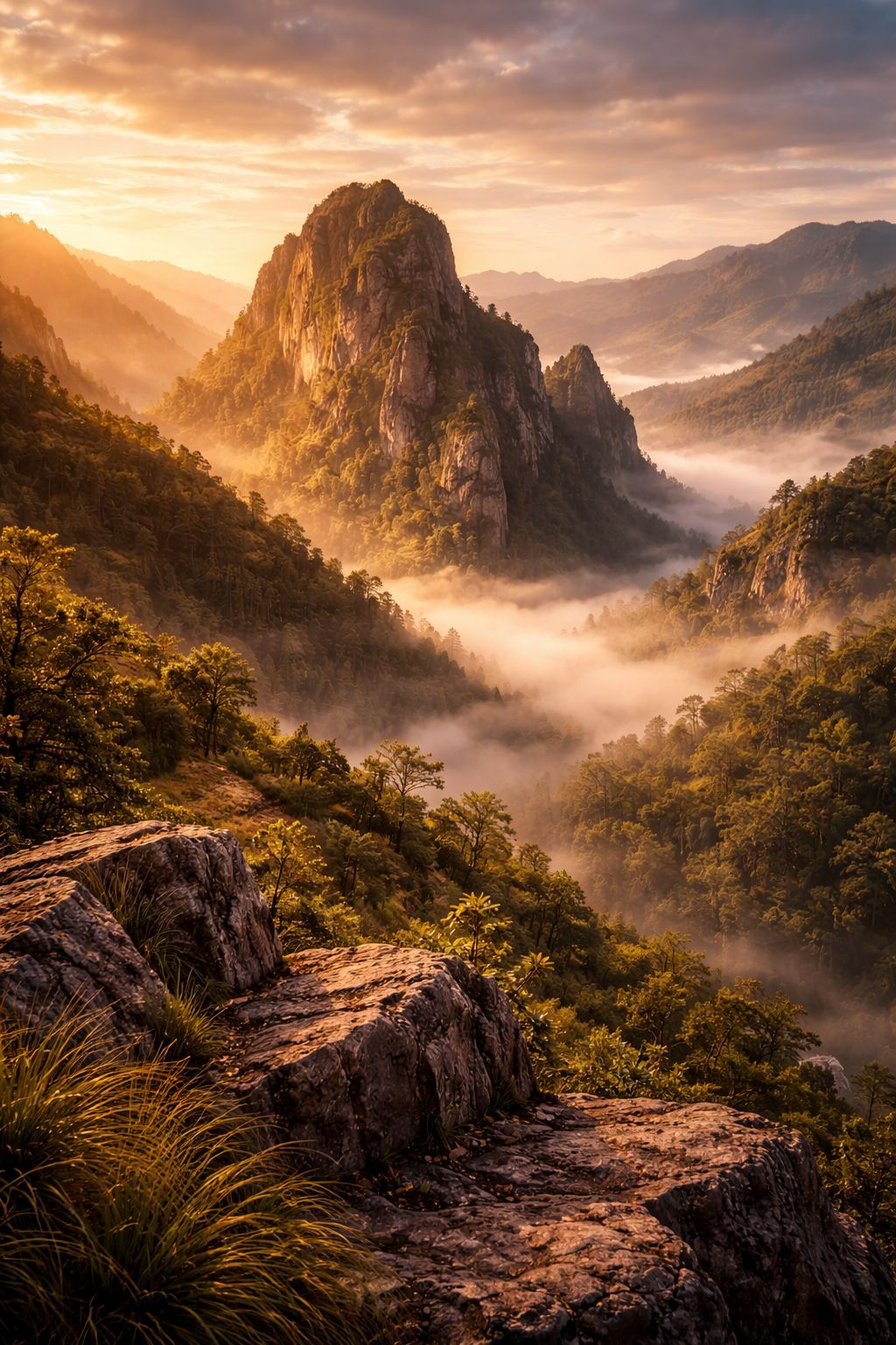 Núi là biểu tượng mạnh nhất của hành Thổ – bất động, vững chãi, che chở