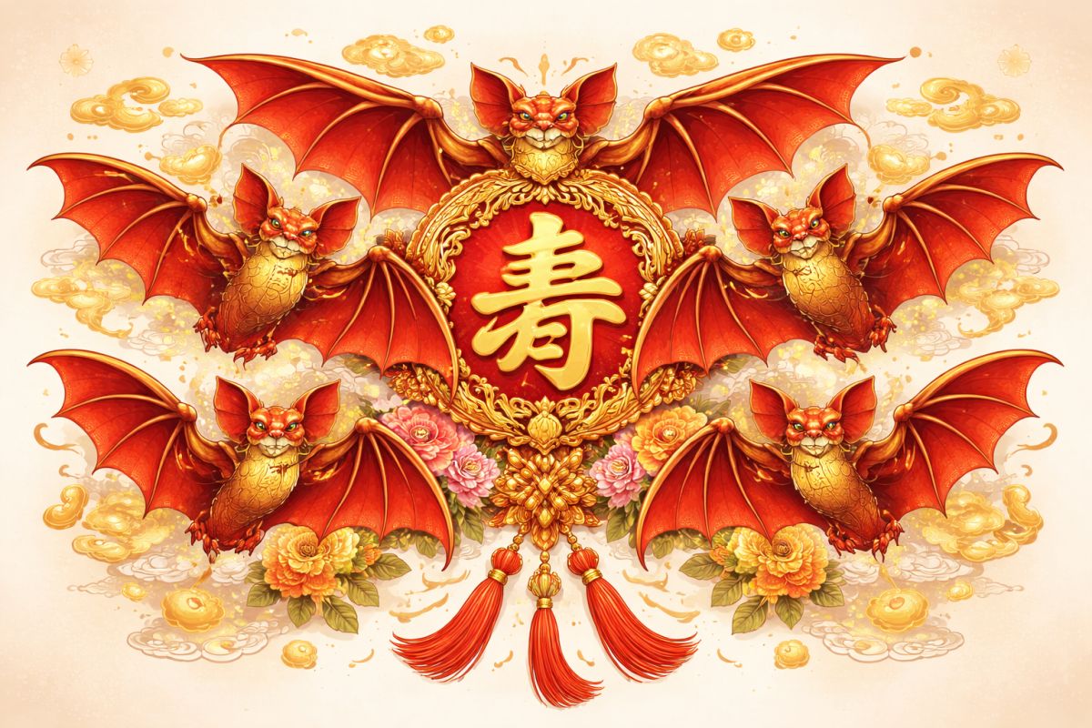 Dơi đỏ được coi là biểu tượng may mắn