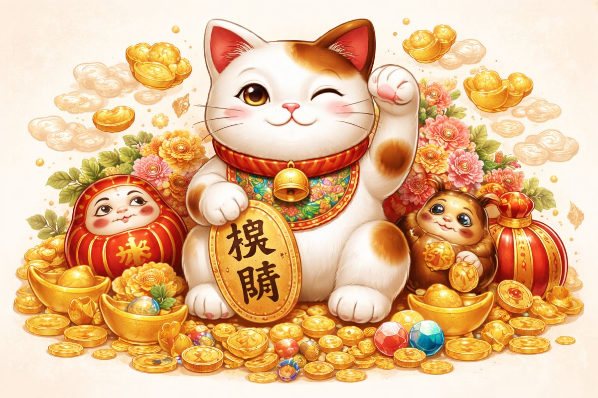 Biểu tượng may mắn Mèo thần tài