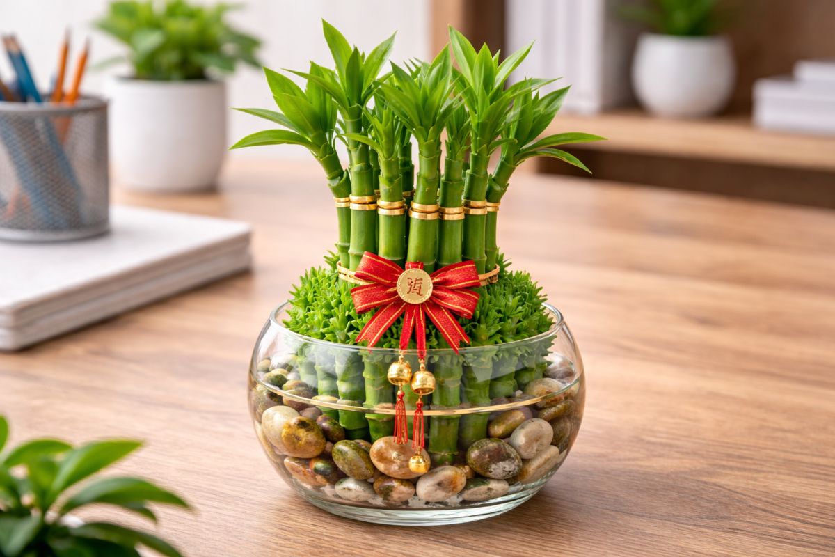 Cây Phát Lộc biểu tượng hòa hợp và phú quý khi đặt ở phòng khách hoặc bàn làm việc.