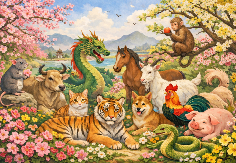 Xếp hạng may mắn 12 con giáp